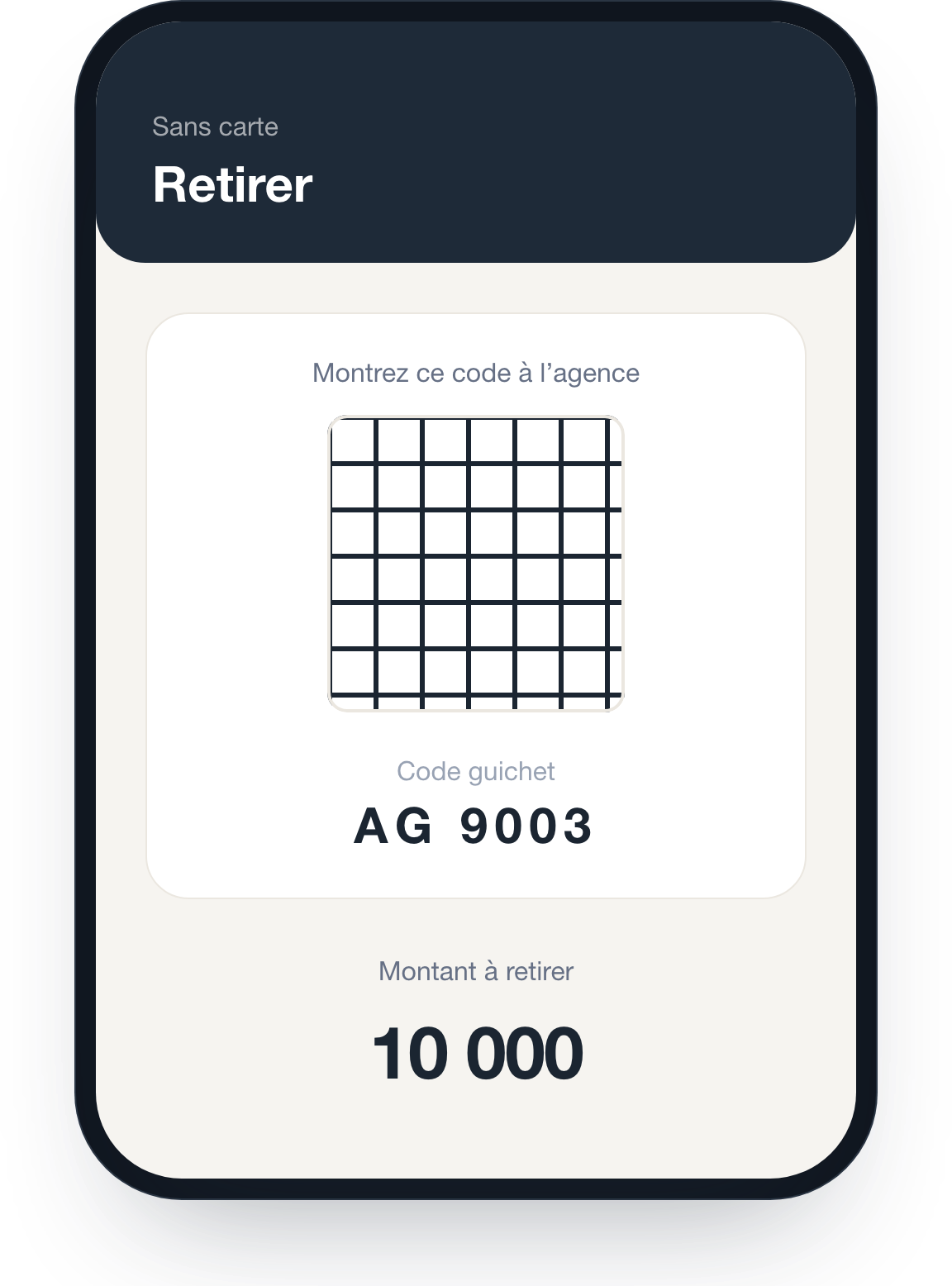 Retirer au guichet